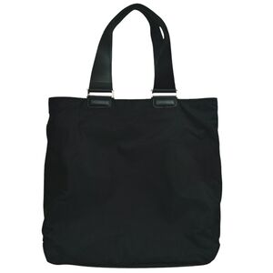 TUMI Black Nylon and Leather Tote Shoulder Handbag Office Travel Aqua Interior